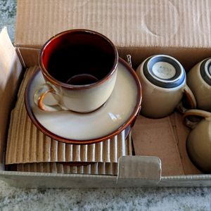 Espresso Cups Set of Four. Nova Brown by Sango